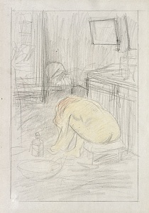 "Woman at the toilet", about 1895