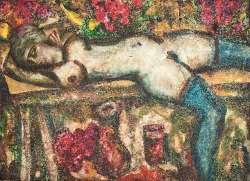 "Nude", 1970; on the back "Still life with fish"