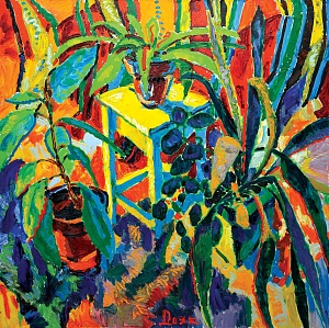 "Home flowers on a stool", 2006