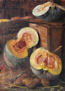 "Still life with pumpkins", 1920th