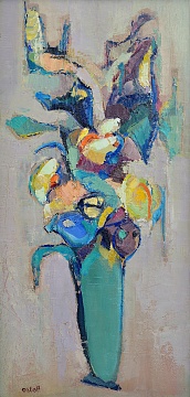 "Flowers in a high vase", 1940s