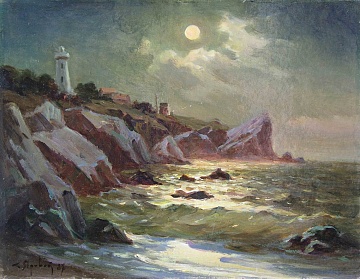 “Cape Sarych on a moonlit night”, 1987