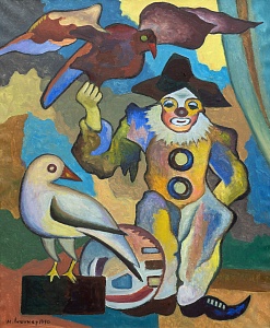 "Clown with a Crow", 1990