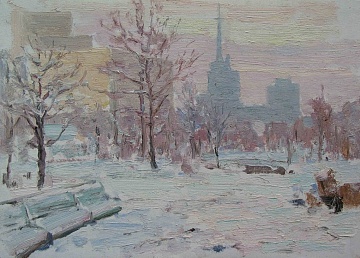 "Park in winter", 1960s