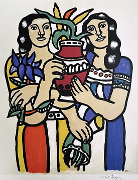 "Two women with a vase", 1950s