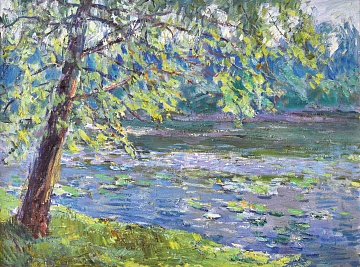 "Summer pond with lilies", 1960th