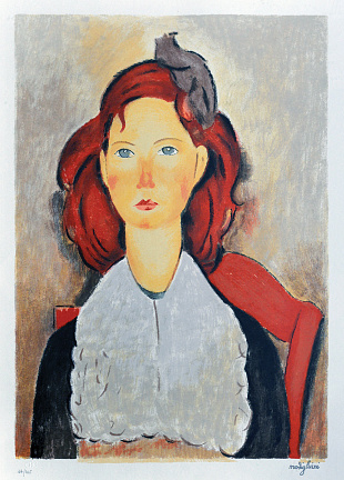 "Portrait of a Young Sitting Girl", 1918