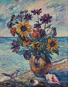 "Bouquet on the shore of the ocean", 1950s