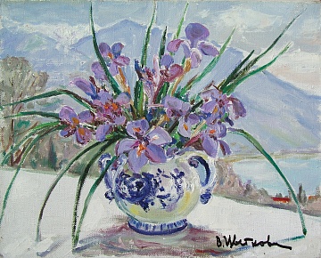 "Flowers on the windowsill", 1990s