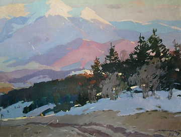 "Mountain landscape. Winter", 1958