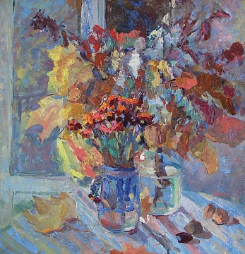 "Still life with wild flowers", 1960s