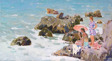 "Girls on the beach", 1980s
