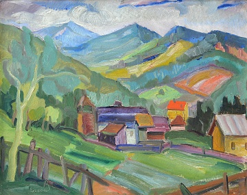 "Landscape with a Huts", 1940th