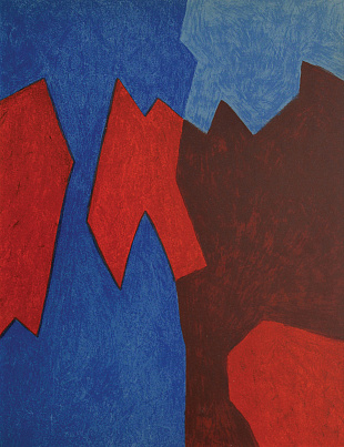 "Composition: red and blue", 1968