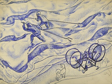 Sketch for the painting "Baltika", 1973