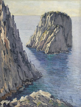 "The rocky coast of Capri", 1943