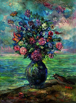 “Flowers against the background of the sea”, 1960s