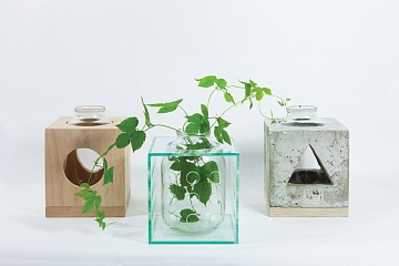 Three flower vases "Invariants", 2012
