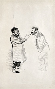 "A lighted cigar", about 1899