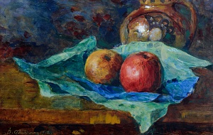 "Still life with apples", 1912