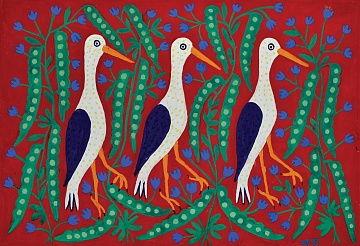 "Three storks walk across Ukraine...", 1992