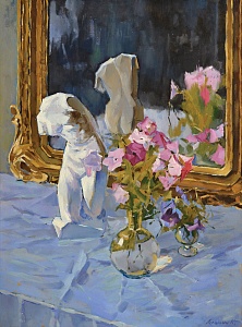 "Still Life with Violets and Plaster Figures", 1980