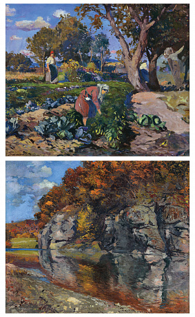 Двусторонняя работа «Сбор капусты», 1940-е, «Скалка», 1942
