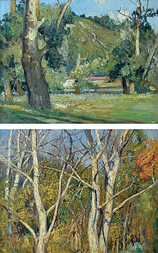 Paired works "Kashchenko Estate" and "Holy Mountains", early XX century