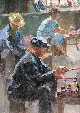 "In the workshop", 1958