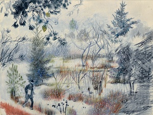 "Artist and snow", 1980s