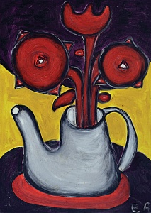 «Цветы в белом чайнике», 1991