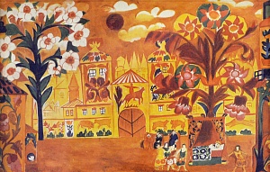  — Sketch of scenery for the ballet N. Rimsky-Korsakov's "The Golden Cockerel" for Diaghilev repertory SA in Paris, 1919