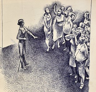 Sketch for the painting "Excursion", 1972
