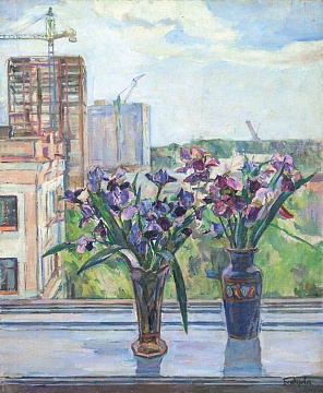 “Two bouquets of irises”, 1970s