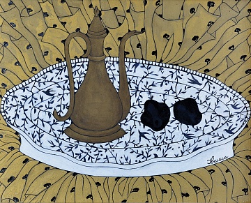 "Still life with a white tray", 1989