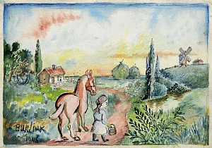  — "Evening in the Village", 1945
