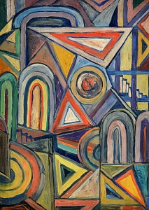 "Abstract composition", 1940s