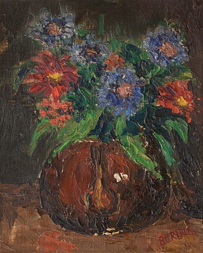 "Flowers in a round vase", 1920s