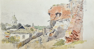 "Berdychiv: near the old walls", 1911