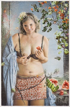 "Girl with chrysanthemums", 2011