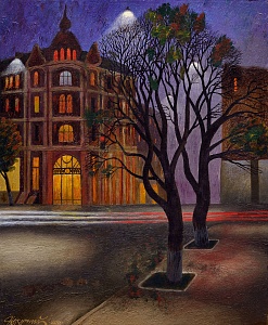 "Volodymyrska Str. at night", 2011