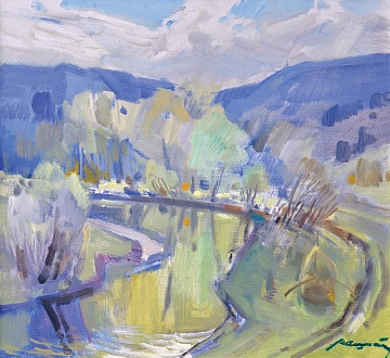 "Landscape with a River", 1970th