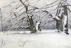 "Winter landscape", 1960s