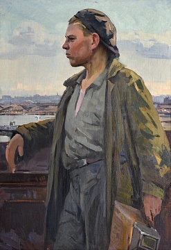 "Portrait of a welder", 1950s