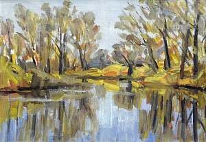 "Autumn in the forest. Reflection'', 1960s
