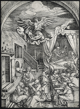 «Рождение Девы Марии» из серии «Жизнь Богородицы», 1511