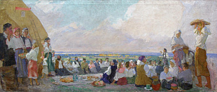 «Праздник колхозного урожая (Обжинки)». Эскиз, 1930–40-е