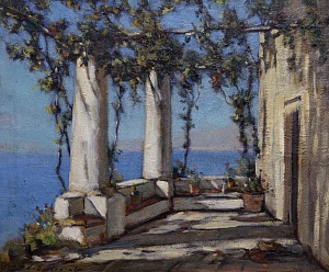 "Terrace on Capri", 1940s