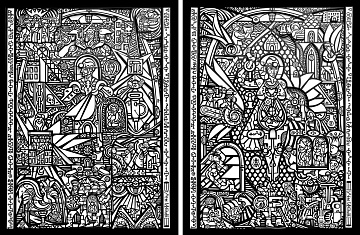 Diptych "The plan of escape from the Donetsk region", 2014