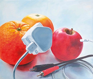Electro-fruits, 2011, from the series “Ecologically friendly GMOs”